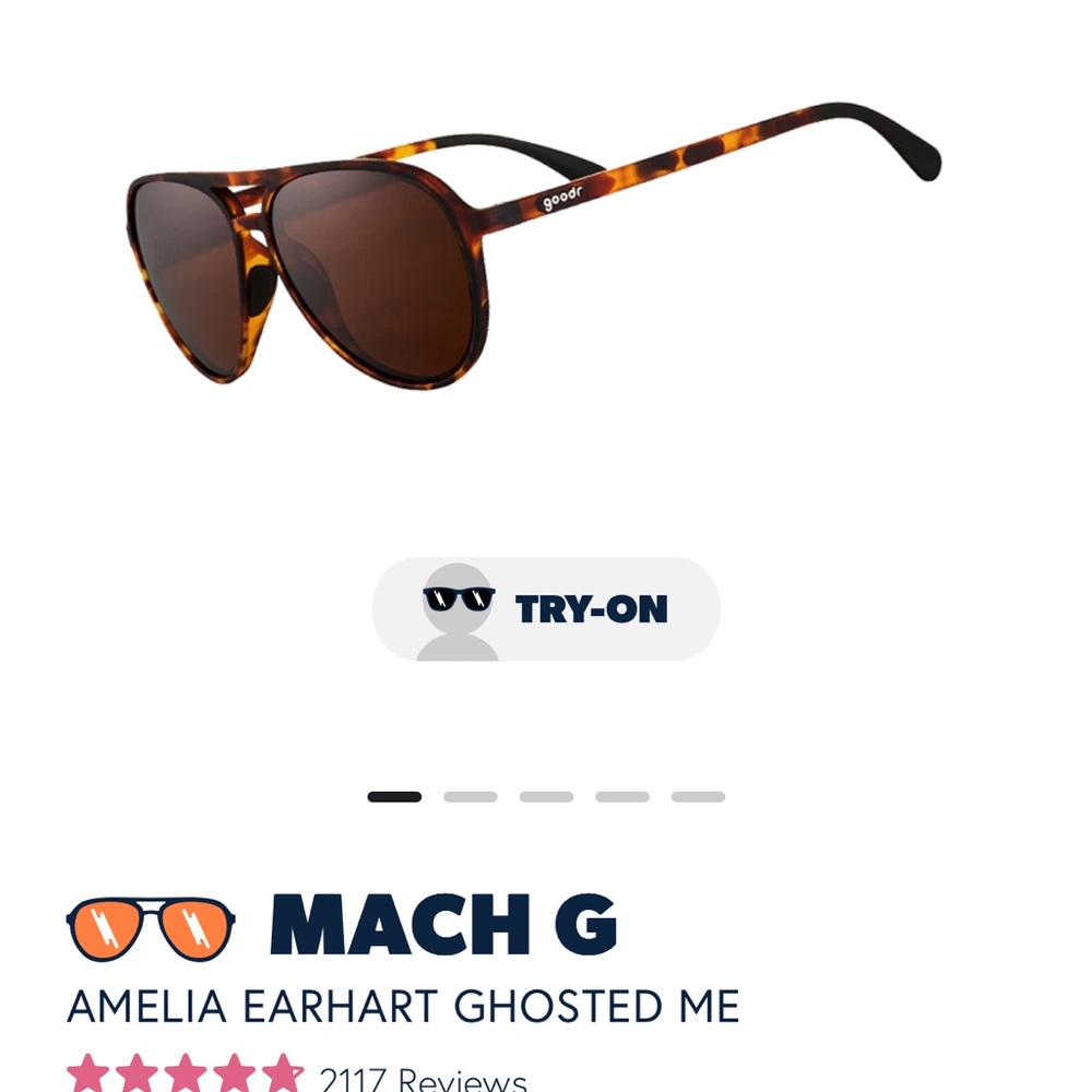 goodr Mach G Sunglasses in Tortoise - Amelia Earhart Ghosted Me